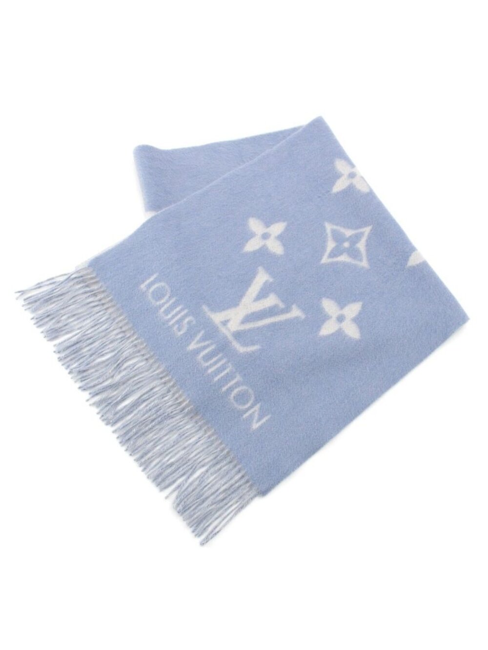 Louis Vuitton Echarpe Reykjavik Cashmere Scarf Blue
